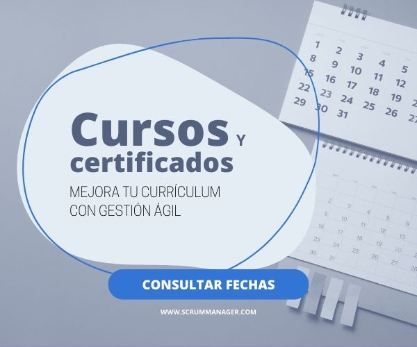 Enlace al Calendario de convocatorias de cursos oficiales Scrum Manager